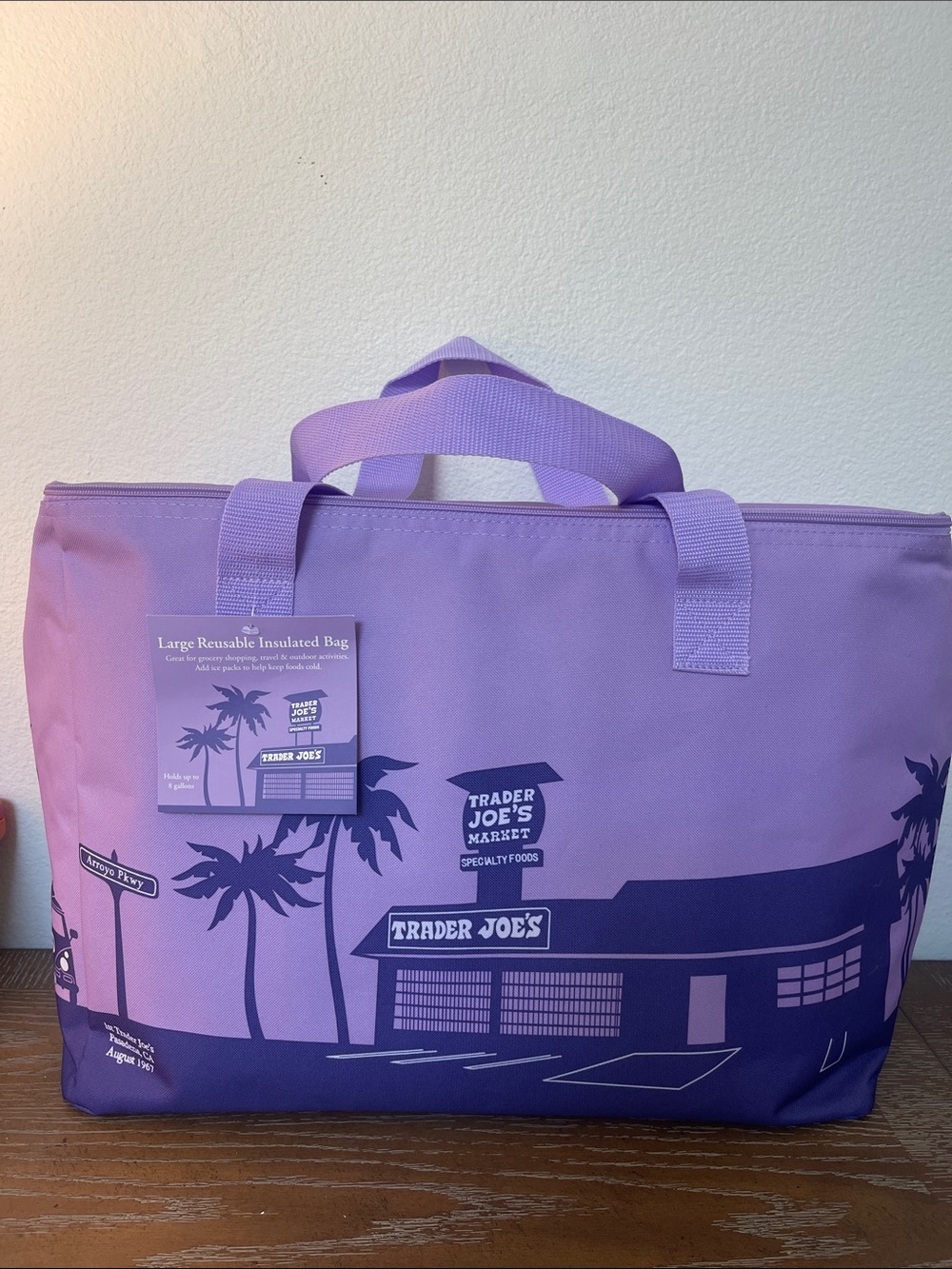 Trader Joe's 💜Purple💜Large Reusable Insulated Bag ~ Limited Edition